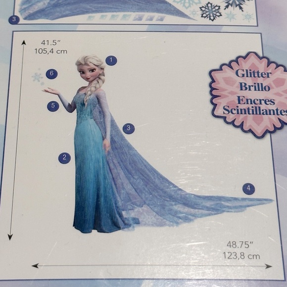 Frozen Elsa Giant Wall Decals with Glitter - Picture 3 of 3